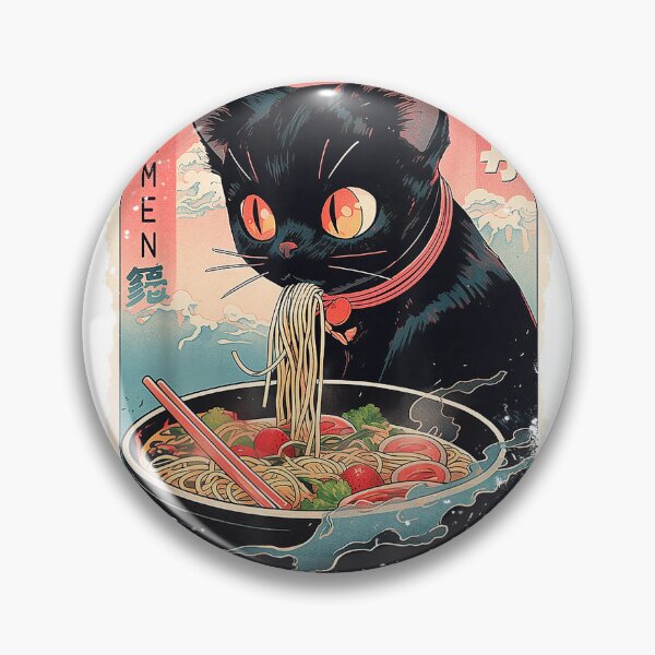 Item preview, Ramen Noodles Cat Japan Y2K Kawaii Retro Cats Manga Anime Funny Tee T-Shirt designed and sold by gidget-gadget.
