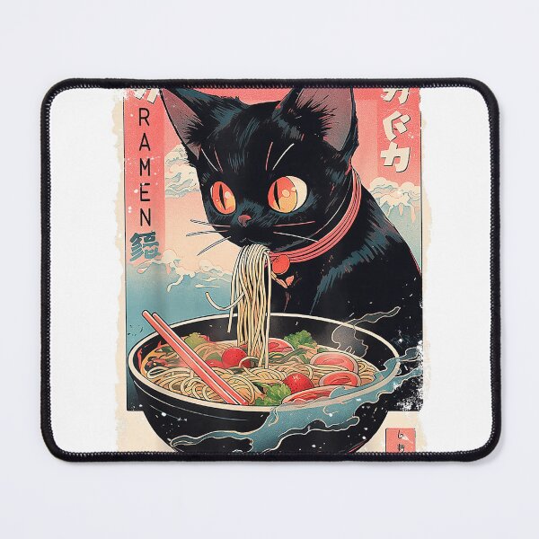 Item preview, Ramen Noodles Cat Japan Y2K Kawaii Retro Cats Manga Anime Funny Tee T-Shirt designed and sold by gidget-gadget.