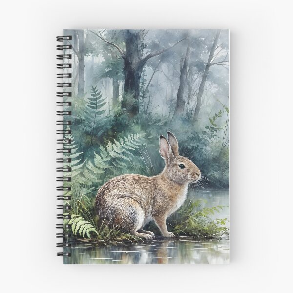 Item preview, Woodland Creek Rabbit | Misty Forest Wildlife Art designed and sold by Patricia Johnston.