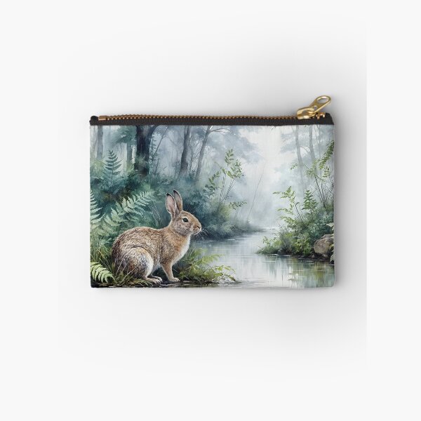 Item preview, Woodland Creek Rabbit | Misty Forest Wildlife Art designed and sold by Patricia Johnston.
