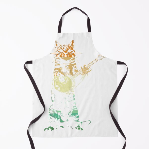 Item preview, Retro Cat Playing Banjo Cute Kitten Banjo Player Cat Lover T-Shirt designed and sold by gidget-gadget.