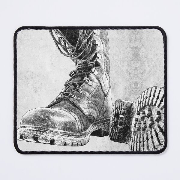 Item preview, Worn Combat Boots Dark Punk Military Art designed and sold by Ghoul Enterprises.
