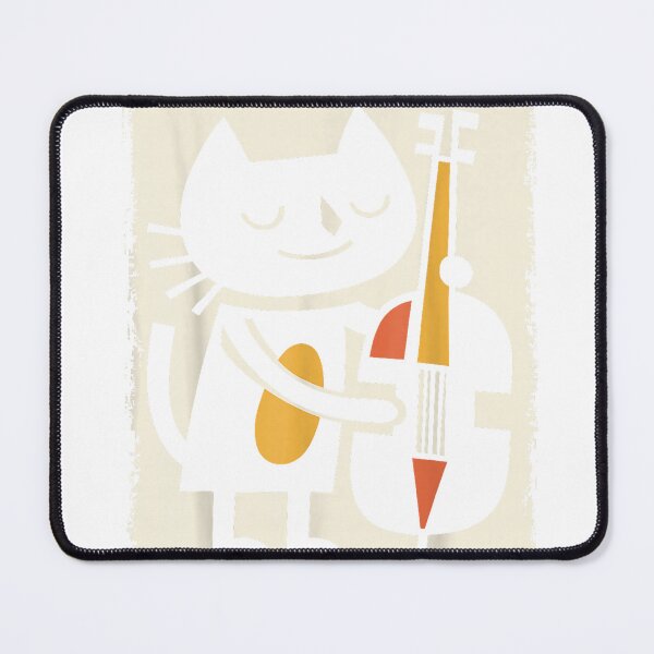 Item preview, Retro Cat Upright Bass Illustration Jazz Cartoon Art T-Shirt designed and sold by gidget-gadget.
