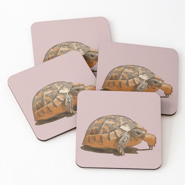 Item preview, Cartoon Portrait Of A Baby Wild Tortoise Black Outline Art designed and sold by taiche.