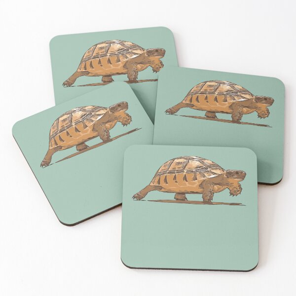 Item preview, Cartoon Portrait Of Wild Baby Tortoise Plodding designed and sold by taiche.