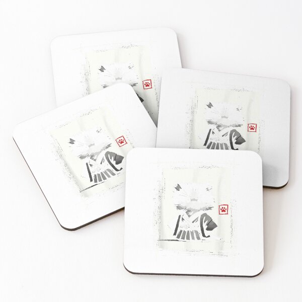 Item preview, Samurai Cat Japanese Art Sumi-e Novelty Kawaii Funny Cat T-Shirt designed and sold by KTY-NUSS.