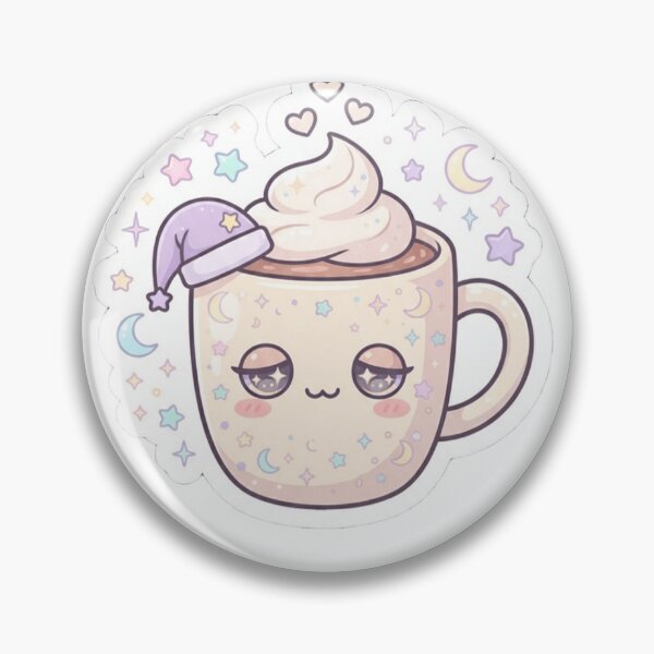 Item preview, Sleepy Coffee Sticker | Cute Kawaii Pastel Coffee | MONOFLUX designed and sold by MonoFlux.