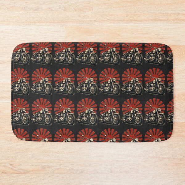 Item preview, Vintage Japanese Rising Sun Motorcycle Art designed and sold by IvoryArtDesign.