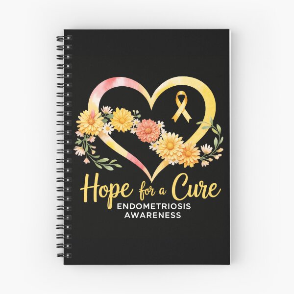 Item preview, Hope For A Cure Endometriosis Awareness Yellow Ribbon Floral Heart designed and sold by SapfireStuArt.
