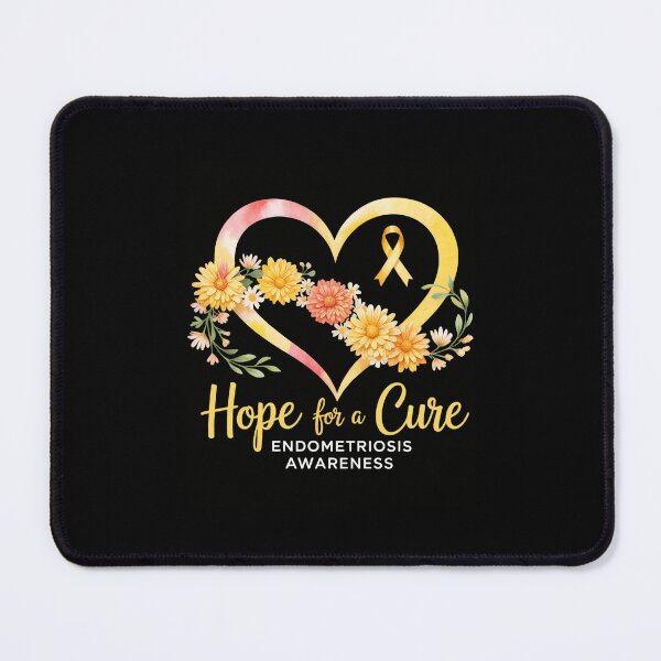 Item preview, Hope For A Cure Endometriosis Awareness Yellow Ribbon Floral Heart designed and sold by SapfireStuArt.