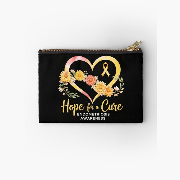 Item preview, Hope For A Cure Endometriosis Awareness Yellow Ribbon Floral Heart designed and sold by SapfireStuArt.