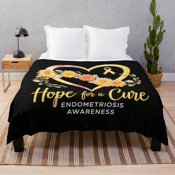 Item preview, Hope For A Cure Endometriosis Awareness Yellow Ribbon Floral Heart designed and sold by SapfireStuArt.