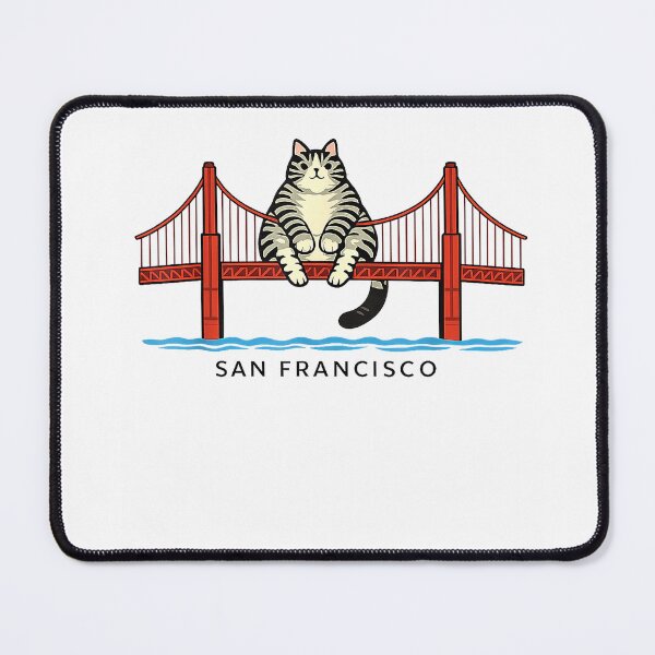 Item preview, San Franciscos Cat Golden Gates Bridge Cat Reading Books T-Shirt designed and sold by gidget-gadget.
