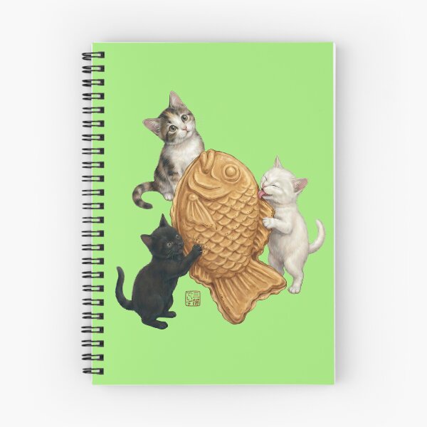 Item preview, Taiyaki Fish-shaped Cake with Three Kittens designed and sold by JapanekoGallery.