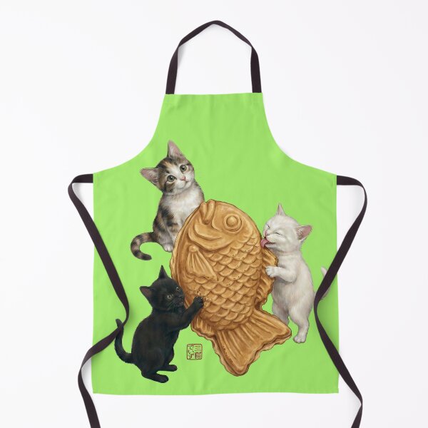 Item preview, Taiyaki Fish-shaped Cake with Three Kittens designed and sold by JapanekoGallery.