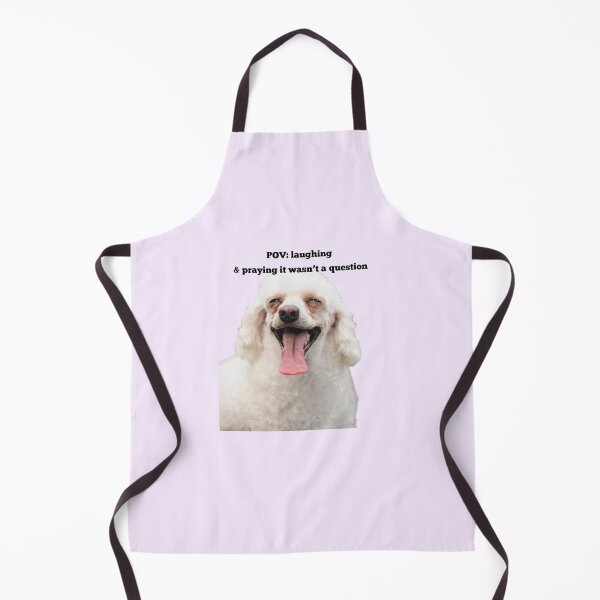 Item preview, POV Laughing Praying It Wasn't A Question Funny Poodle Print designed and sold by chaos-and-curls.