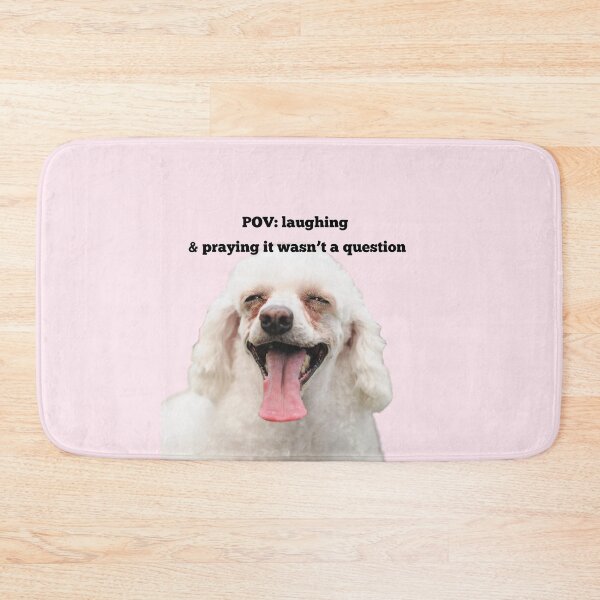 Item preview, POV Laughing Praying It Wasn't A Question Funny Poodle Print designed and sold by chaos-and-curls.