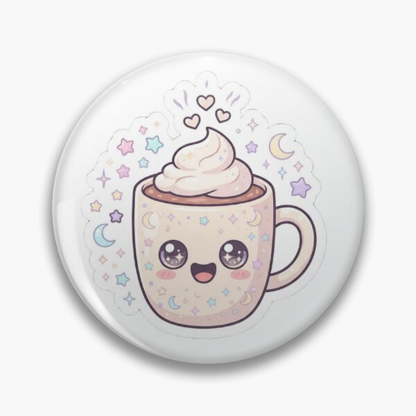 Item preview, Happy Coffee Sticker | Cute Kawaii Pastel Coffee | MONOFLUX designed and sold by MonoFlux.