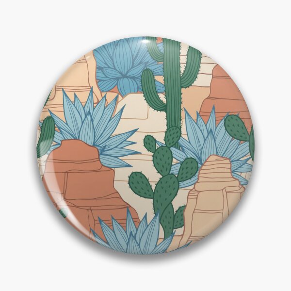 Item preview, Southwest Desert Cactus & Agave Seamless Pattern Throw Pillow designed and sold by FestivityFinds.