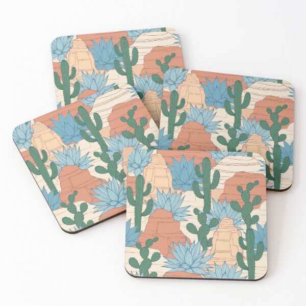 Item preview, Southwest Desert Cactus & Agave Seamless Pattern Throw Pillow designed and sold by FestivityFinds.