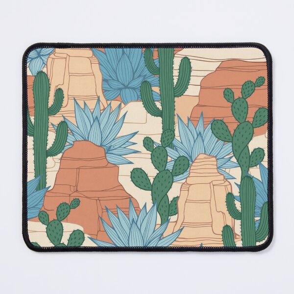 Item preview, Southwest Desert Cactus & Agave Seamless Pattern Throw Pillow designed and sold by FestivityFinds.