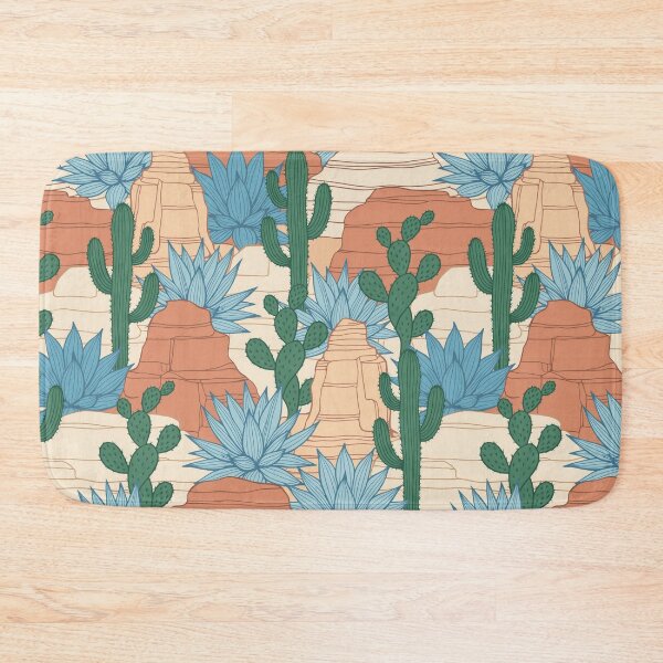 Item preview, Southwest Desert Cactus & Agave Seamless Pattern Throw Pillow designed and sold by FestivityFinds.