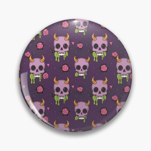 Item preview, Pastel Goth Horned Skull Slime Rose Pattern designed and sold by NSB-Design.