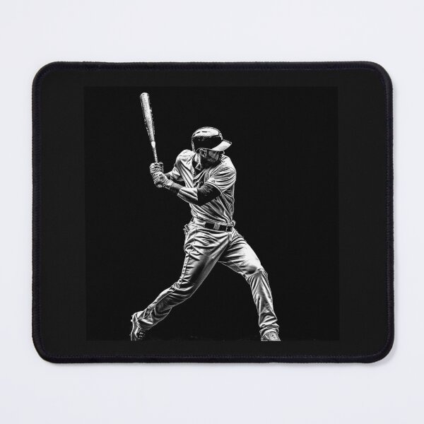 Item preview, Baseball Batter at the Plate – Black and White Sports Art designed and sold by inkoutninja.