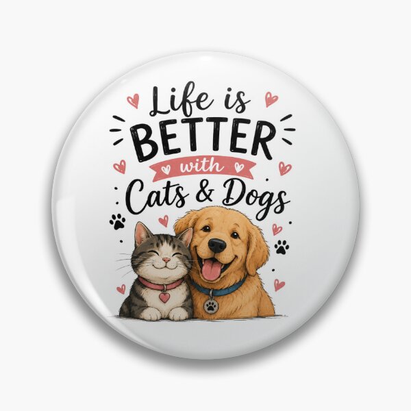 Item preview, Life is Better with Cats & Dogs designed and sold by KrithigaArts.