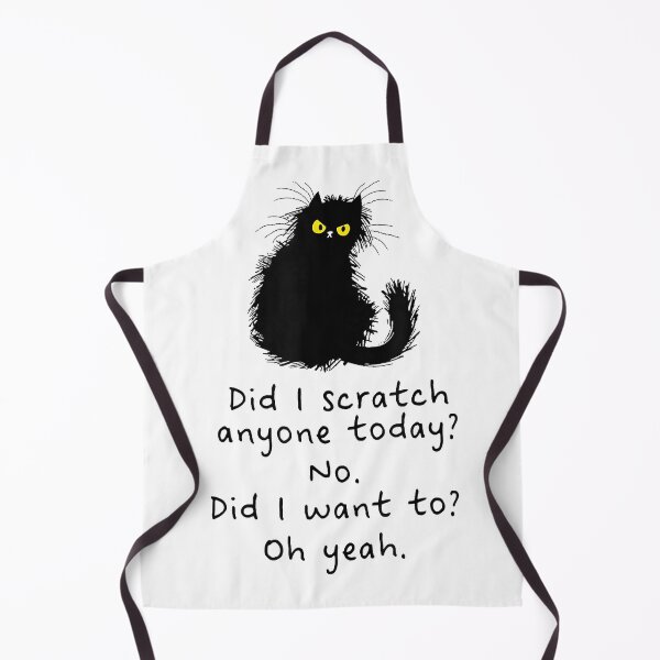 Item preview, Sarcastic Cat Have I Scratched Anyone Today Funny Black Cat T-Shirt designed and sold by kevincuellar.