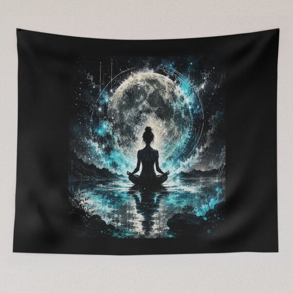 Item preview, Moonlight of Silence – Cosmic Urban Fantasy Art designed and sold by Personiq Kaleido.