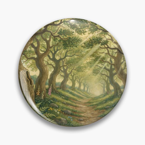 Item preview, William Morris Enchanted Oak Woodland Path Art Print | Arts & Crafts Forest Botanical Wall Art designed and sold by Tamas Das.