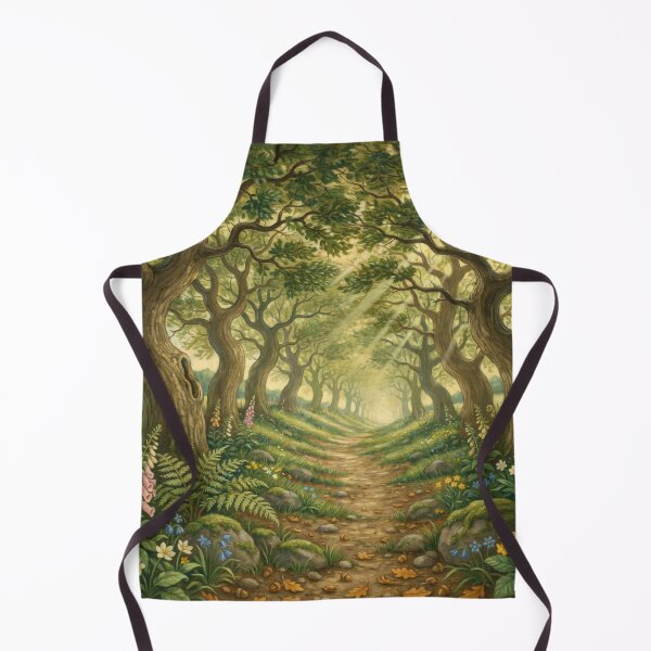 Item preview, William Morris Enchanted Oak Woodland Path Art Print | Arts & Crafts Forest Botanical Wall Art designed and sold by Tamas Das.