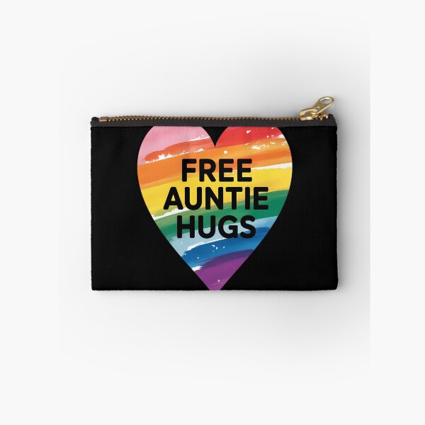 Item preview, Free Auntie Hugs, LGBT Gay Lesbian Pride Month Rainbow Flag designed and sold by sailorjessiArt.