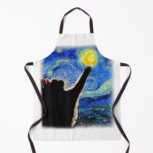 Item preview, Starry Night Cat, Van Gogh Cat, Cat Lover, Cat Mom, Cat Dad T-Shirt, Black designed and sold by gidget-gadget.