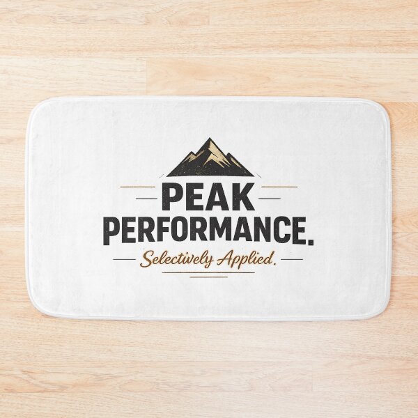 Item preview, Peak Performance. Selectively Applied. Minimalist Motivational Humor designed and sold by dytf79.