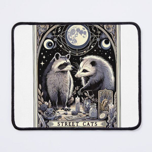 Item preview, Street Cats Tarot Card Raccoon Opossum Witchcraft Possum T-Shirt designed and sold by kevincuellar.