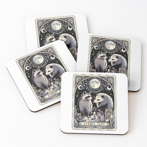 Item preview, Street Cats Tarot Card Raccoon Opossum Witchcraft Possum T-Shirt designed and sold by kevincuellar.