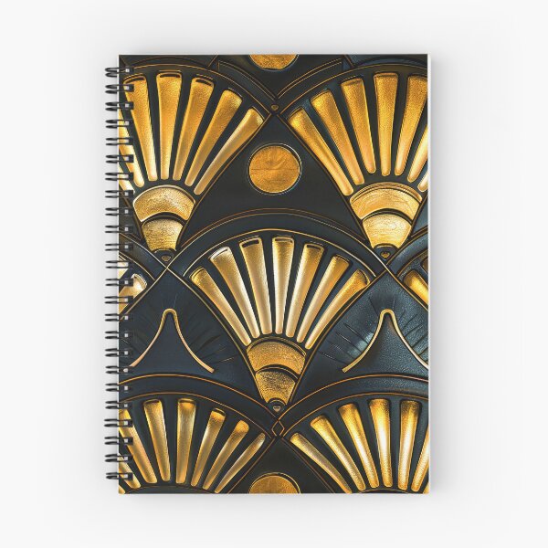 Item preview, Art Deco Golden And Black Fan Chic Pattern designed and sold by DEC02.