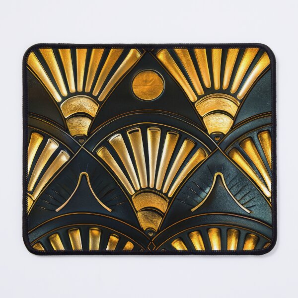 Item preview, Art Deco Golden And Black Fan Chic Pattern designed and sold by DEC02.