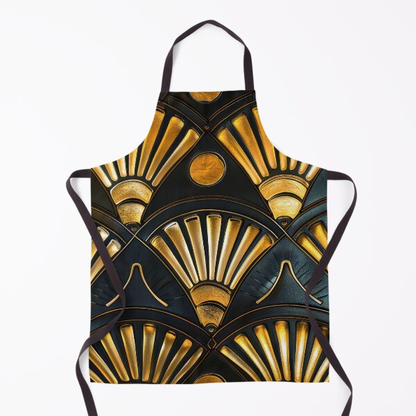 Item preview, Art Deco Golden And Black Fan Chic Pattern designed and sold by DEC02.