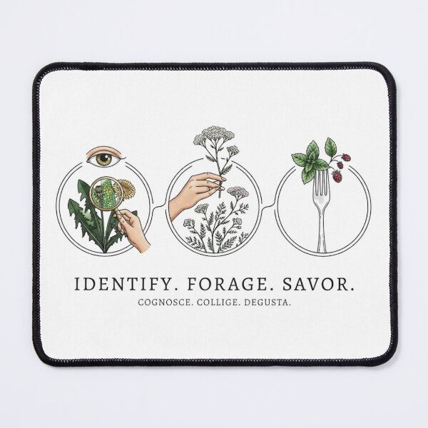 Item preview, Identify Forage Savor Botanical Process Illustration T-Shirt designed and sold by VintryOff.