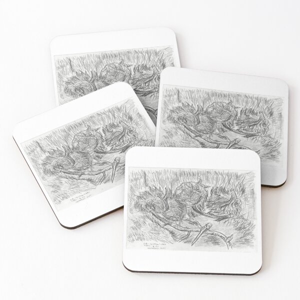 Item preview, Van Gogh's Sunflowers: Pencil Sketch Study by Mitsuharu designed and sold by mitsuharu.