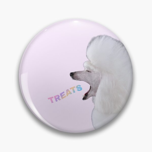 Item preview, She Only Opens For Treats Funny Poodle Print designed and sold by chaos-and-curls.