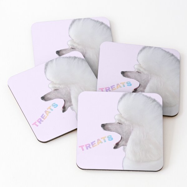 Item preview, She Only Opens For Treats Funny Poodle Print designed and sold by chaos-and-curls.