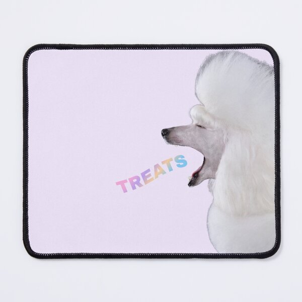 Item preview, She Only Opens For Treats Funny Poodle Print designed and sold by chaos-and-curls.
