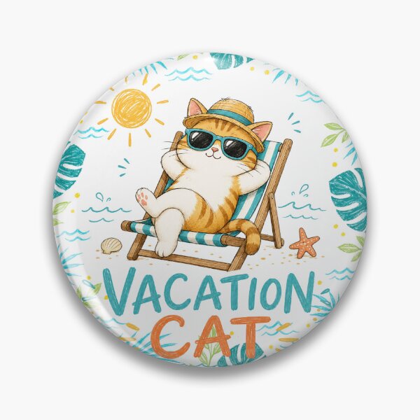 Item preview, Vacation Cat – Cute Summer Beach Kitty in Sunglasses 2026 designed and sold by lematworks.