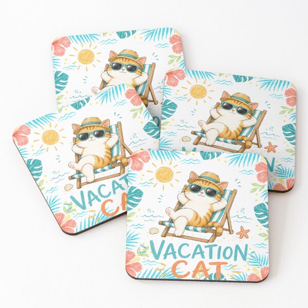 Item preview, Vacation Cat – Cute Summer Beach Kitty in Sunglasses 2026 designed and sold by lematworks.