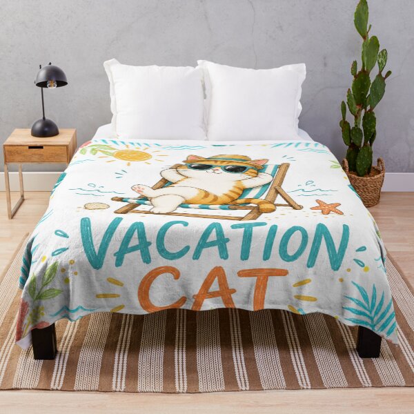 Item preview, Vacation Cat – Cute Summer Beach Kitty in Sunglasses 2026 designed and sold by lematworks.