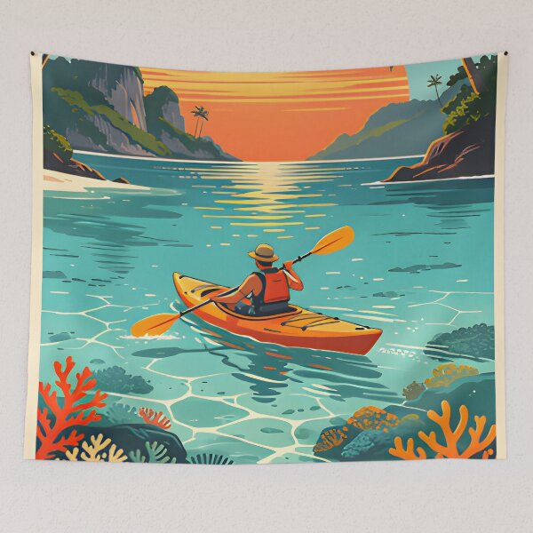 Item preview, ropical Sunset Kayaker designed and sold by Spirit of Siam.